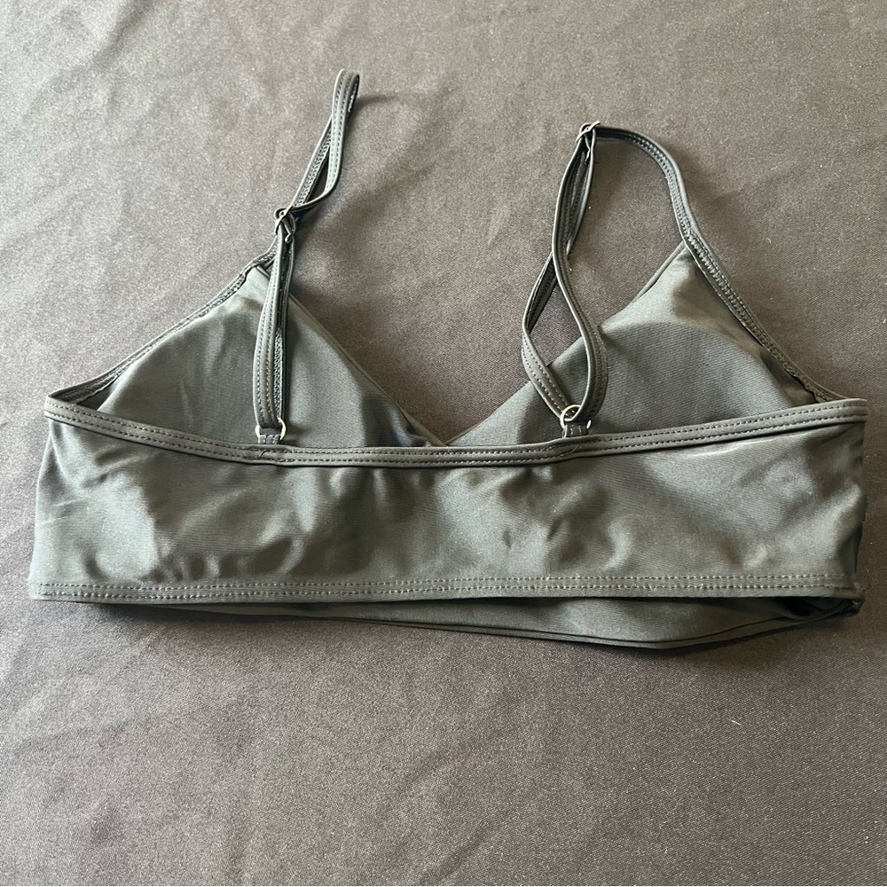 Black Minimalist Triangle Bikini Top | Size M | Classic Swim - Picture 3 of 5